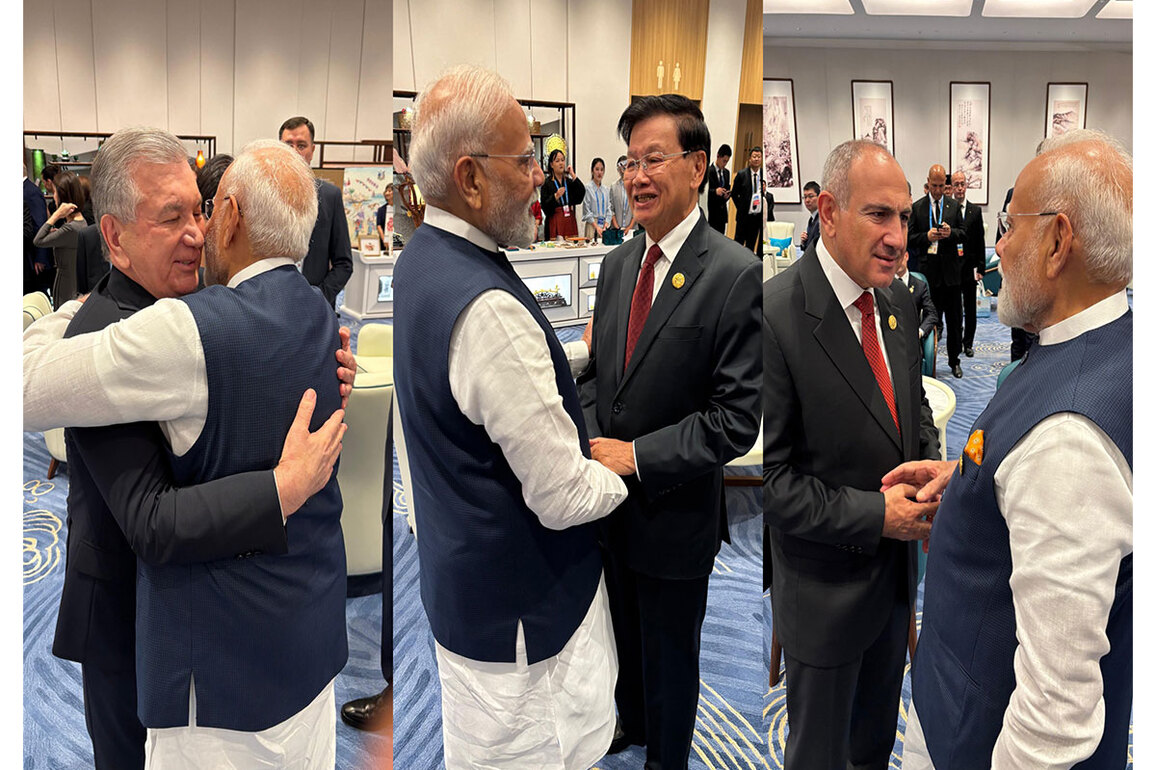 PM Modi meets world leaders on sidelines of SCO Summit reception