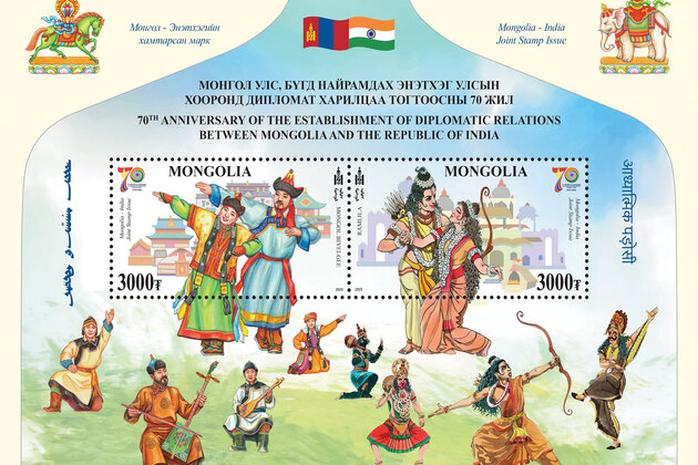 India, Mongolia release joint stamp celebrating folk dance traditions to mark 70 years of diplomatic ties