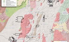 Mapa com direitos de lítio adquiridos pela Solis Minerals/Reprodução