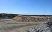 Plant ore stockpiles at Mineral Hill