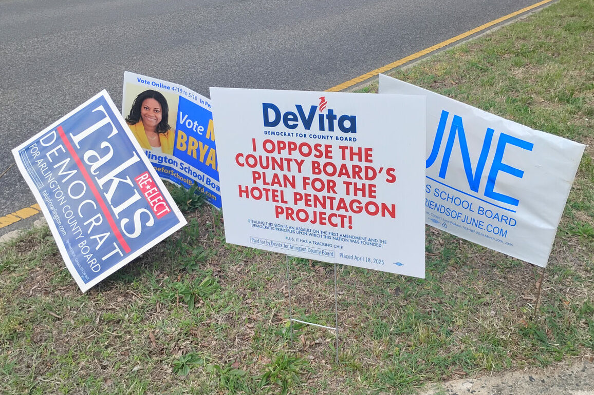 County Board candidate places tracking chips in signs over theft allegations