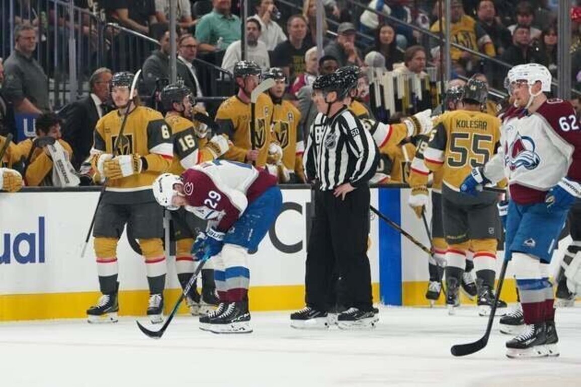 Avs star Nathan MacKinnon limited after taking shot to knee in Game 3