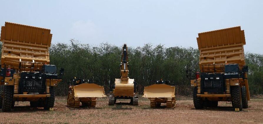 Some of the mining equipment that has been assembled at site. Photo courtesy Kingsgate Consolidated