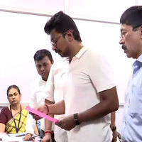 "Will create history this time": Udhayanidhi Stalin files nomination as DMK candidate for Chepauk-Thiruvallikeni seat
