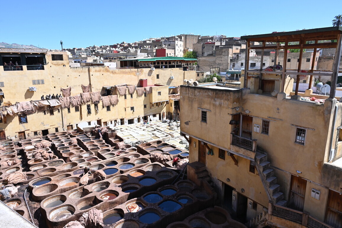 MOROCCO-FES-LEATHER TANNERY