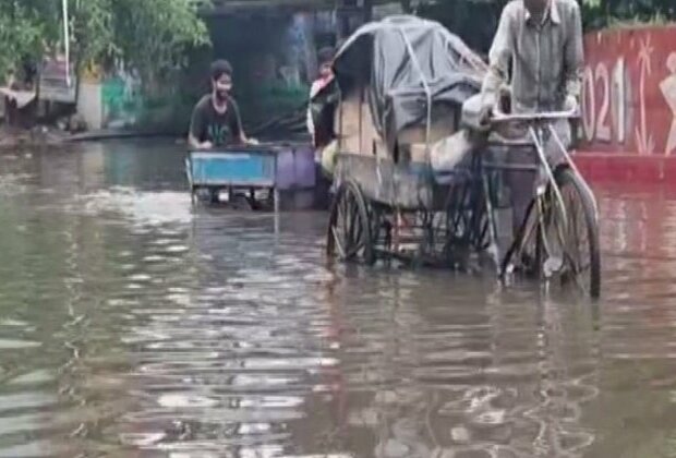 Waterlogging witnessed in several parts of Mathura's Bhuteshwar