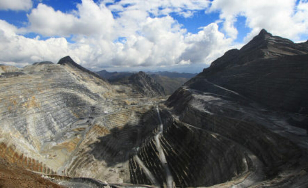 The Antamina copper mine in Peru