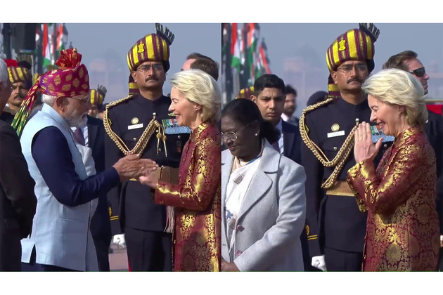 EU Commission chief Ursula von der Leyen dons Banarasi brocade bandhgala at Republic Day celebrations, honouring Indian textiles