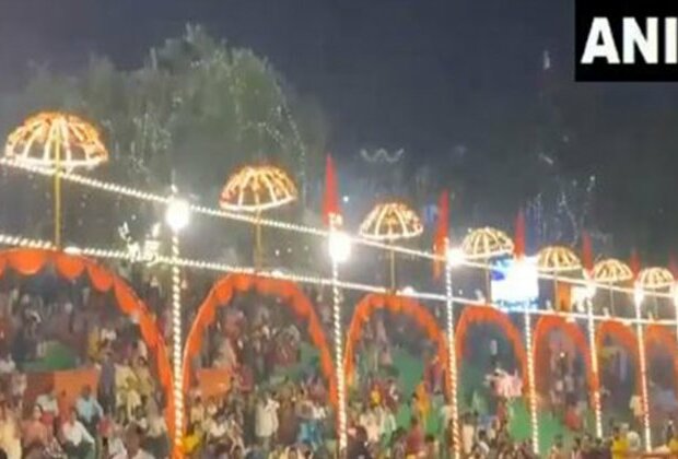 Varanasi: People gather in large numbers at Dashashwamedh Ghat for 'Ganga Mahotsav 2024'