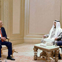 President of Pakistan meets Nahyan bin Mubarak at his residence in Abu Dhabi