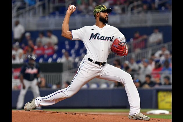 Sandy Alcantara tosses complete game, Marlins hold off Braves
