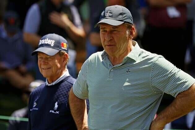 Nick Faldo returns home following open-heart surgery