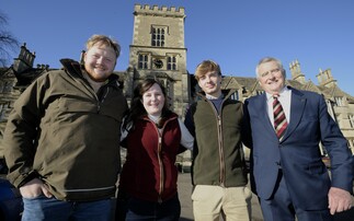 Kaleb Cooper meets recipients of agriculture bursary