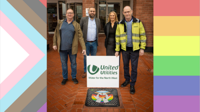 Wrekin and United Utilities unveil LGBTQ+ commemorative access cover