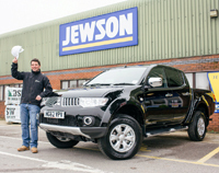 Jewson customer wins Mitsubishi truck