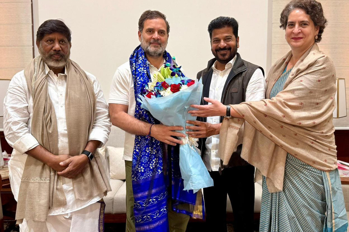 CM Revanth Reddy invites Rahul, Priyanka Gandhi to Telangana Rising 2047 Global Summit