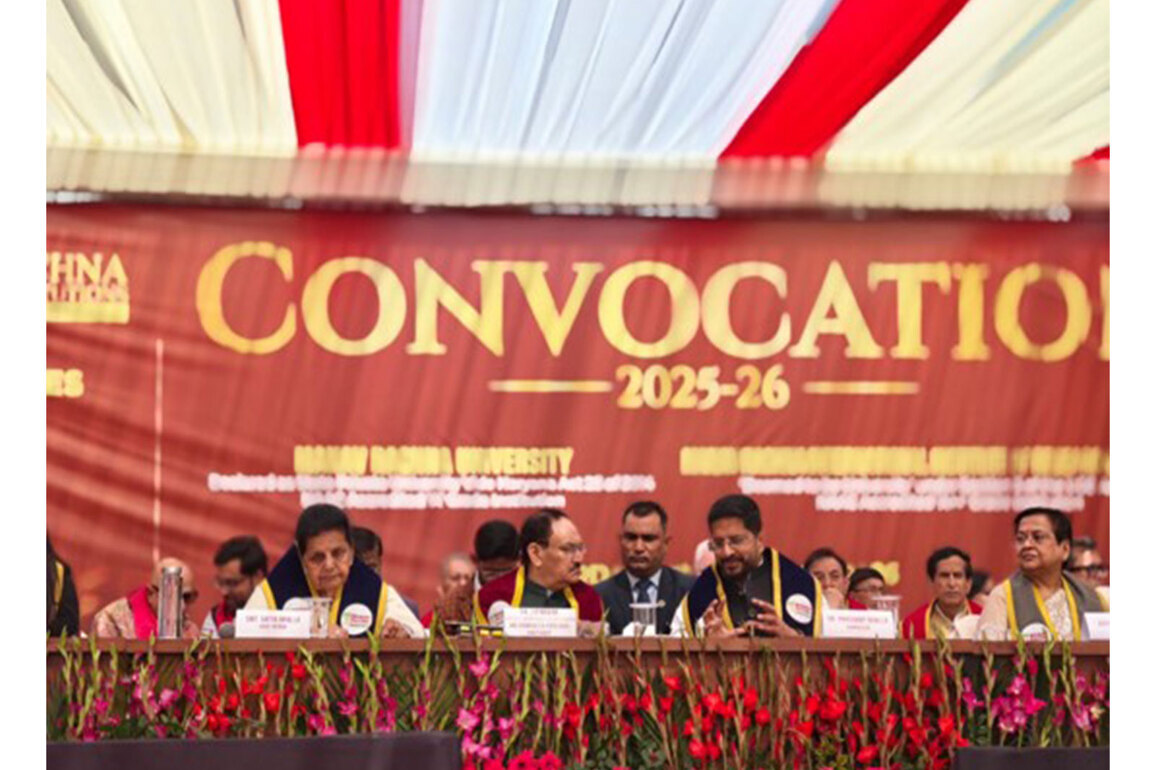 Give back to society that shaped you: JP Nadda at Convocation Ceremony of Manav Rachna Educational Institutions