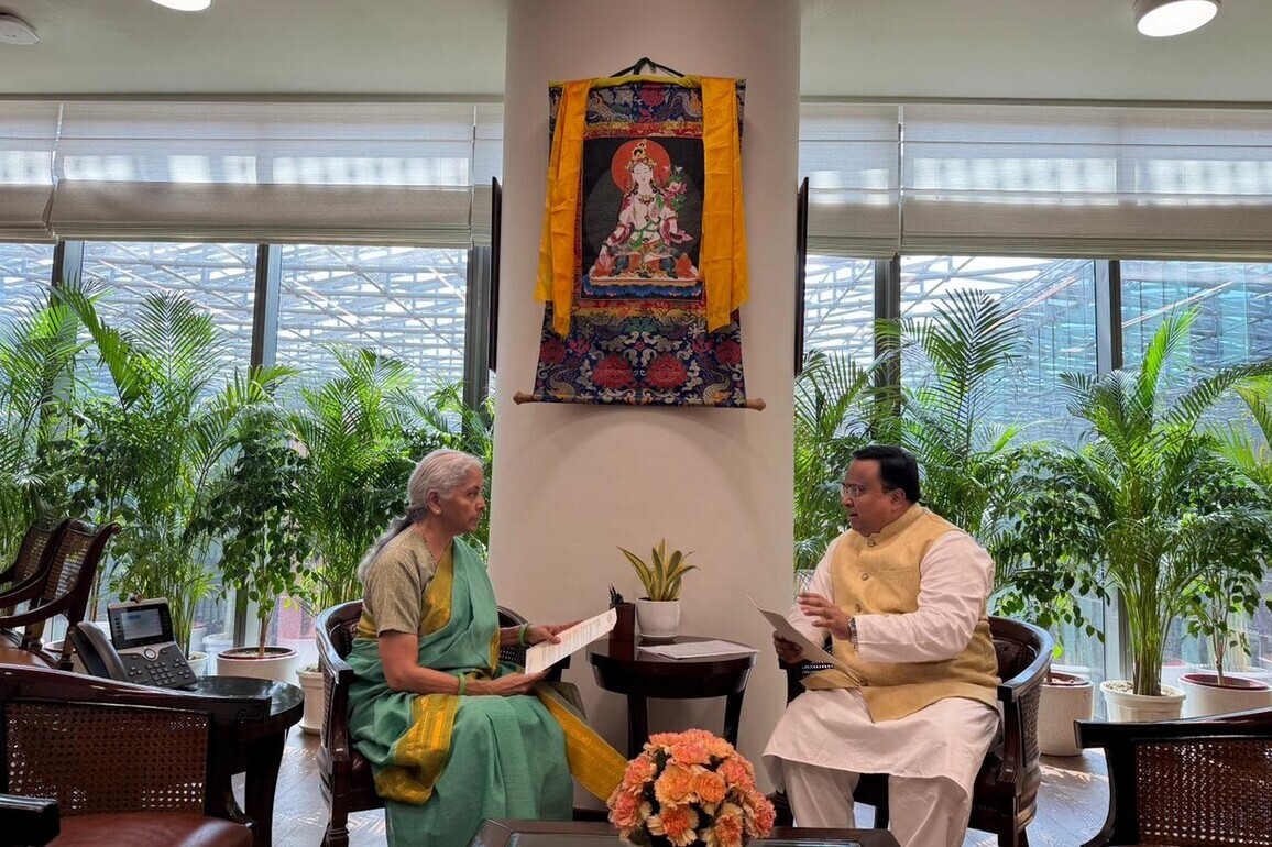 BJD MP Sasmit Patra meets FM Sitharaman; urges structured deliberation on inclusion of petrol, diesel under GST framework
