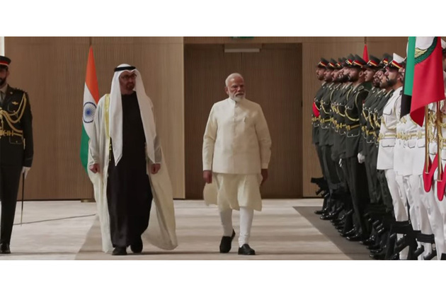 PM Modi's plane gets F16 escort as he arrives in UAE on first leg of 5 nation visit