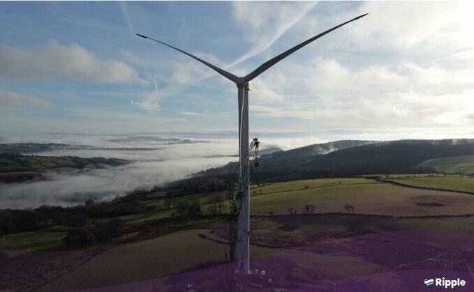 Ripple Energy's Graig Fatha wind turbine in South Wales | Credit: Ripple Energy