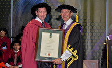  Bill Beament and Curtin chancellor Dr Andrew Crane