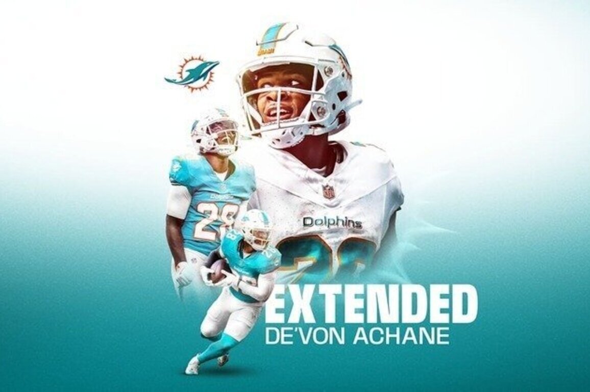 Dolphins sign Achane to contract extension