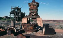  Ruins of the old Wiluna mine circa 1982