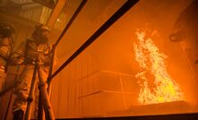 Participants in the fire exercise at the recent Victorian Mine Rescue Competition.