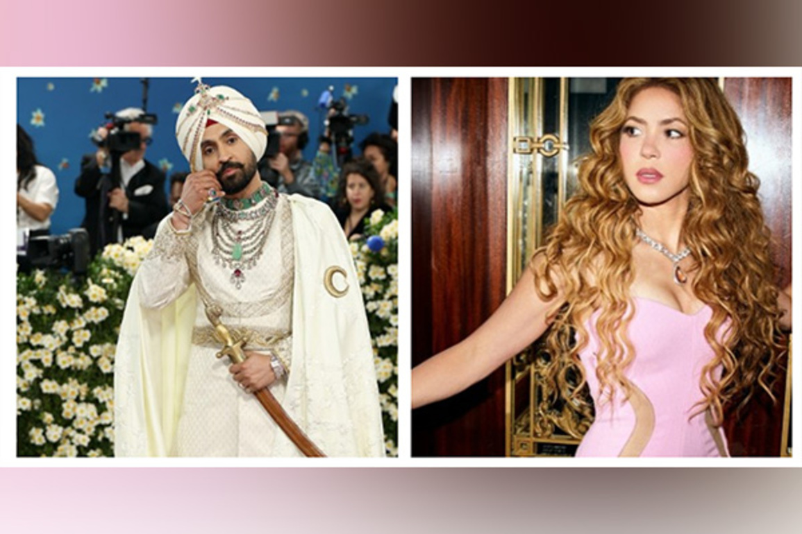 "Hi to India," says Shakira as she interacts with Diljit Dosanjh at Met Gala 2025