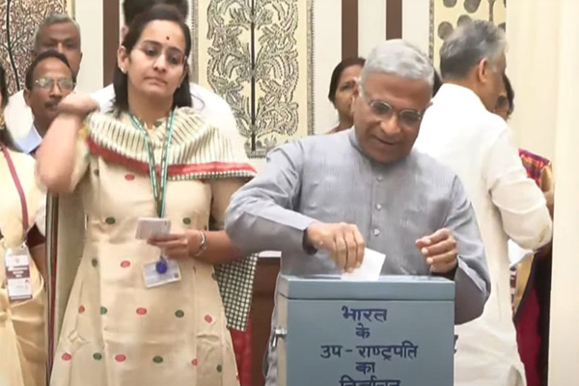 Rajya Sabha Deputy Chairman casts vote to elect 15th Vice President