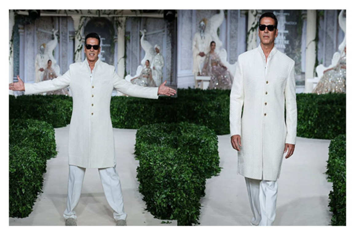 ICW 2025: Akshay Kumar makes stylish return to the runway after years, exudes his desi swag in Falguni Shane Peacock's majestic white sherwani