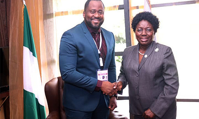 Kadaga meets Nigerian actor-turned-MP Desmond Elliott Kadaga meets Nigerian actor-turned-MP Desmond Elliott