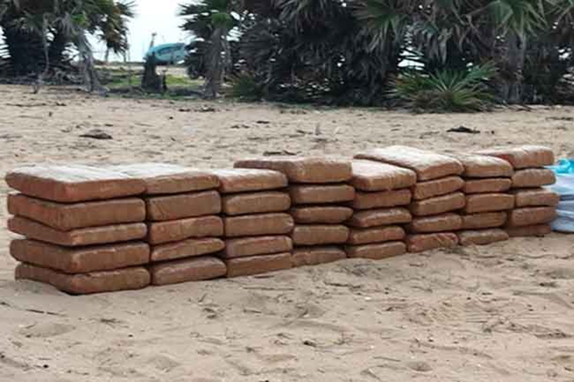 85 kg of Kerala cannabis found buried at beach in Jaffna