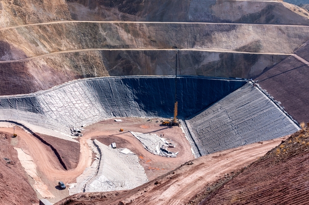 A tailings dam