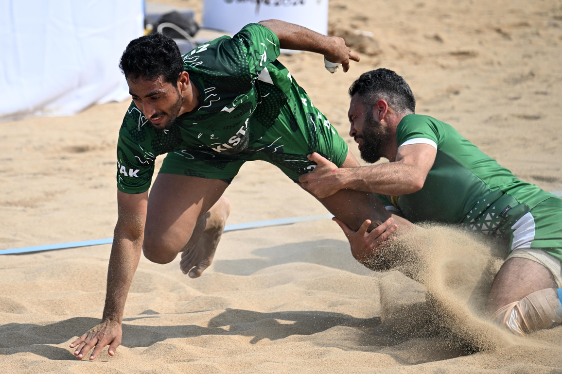 (SP)CHINA-HAINAN-SANYA-ASIAN BEACH GAMES-BEACH KABADDI-MEN'S-GROUP A-PAK VS SYR(CN)