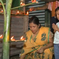 People in Guwahati celebrate Diwali by paying tributes to singer Zubeen Garg