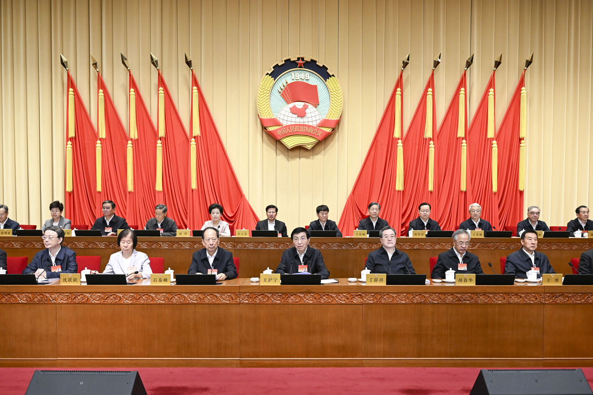 CHINA-BEIJING-WANG HUNING-DING XUEXIANG-CPPCC-STANDING COMMITTEE-MEETING (CN)