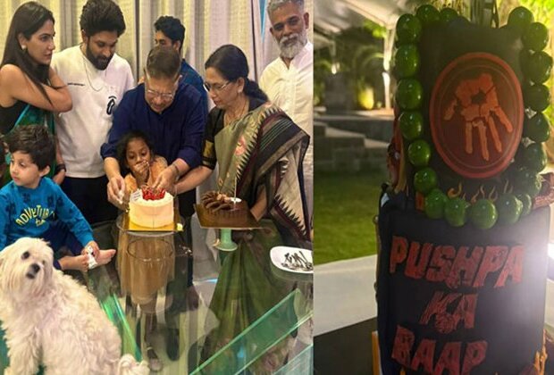 "Pushpa ka baap": Allu Arjun shares glimpses of father Allu Aravind's birthday bash