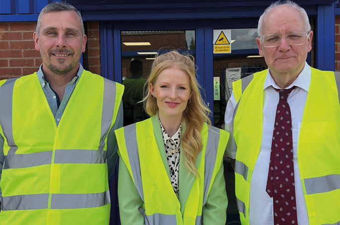 Kevin Doyle, Hannah Spencer MP and Brett Amphlett