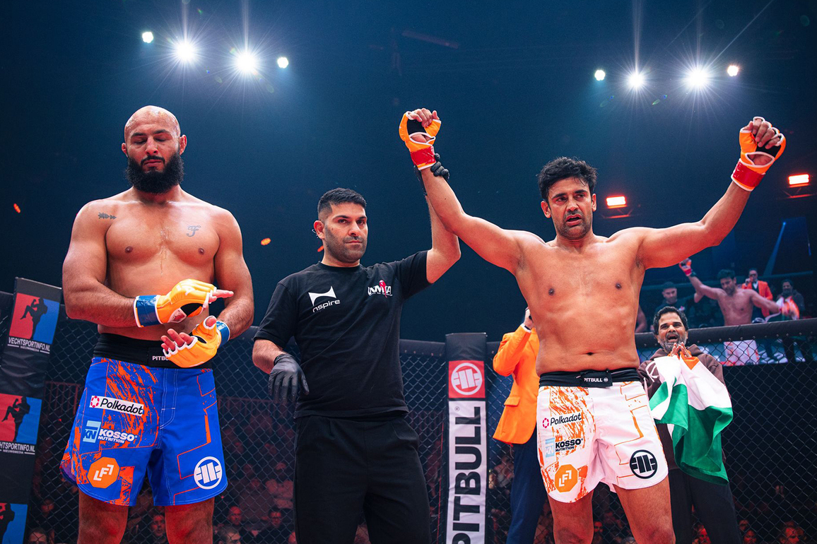 Sangram Singh secures his second career win as Tunisian fighter Hakim Trabelsi taps out in second round