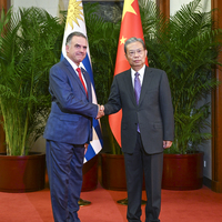CHINA-BEIJING-ZHAO LEJI-URUGUAYAN PRESIDENT-MEETING (CN)