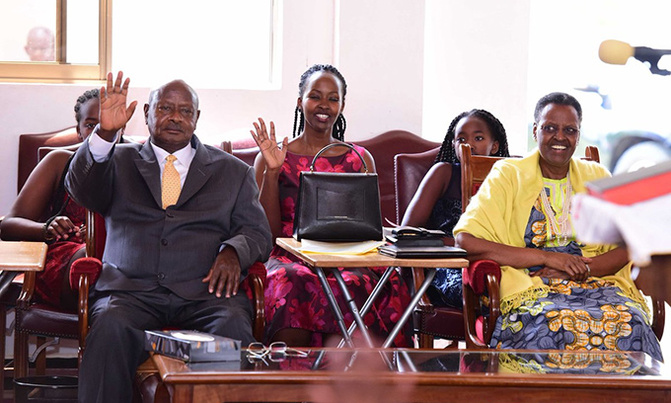 Museveni, family attend Christmas prayers Museveni, family attend Christmas prayers