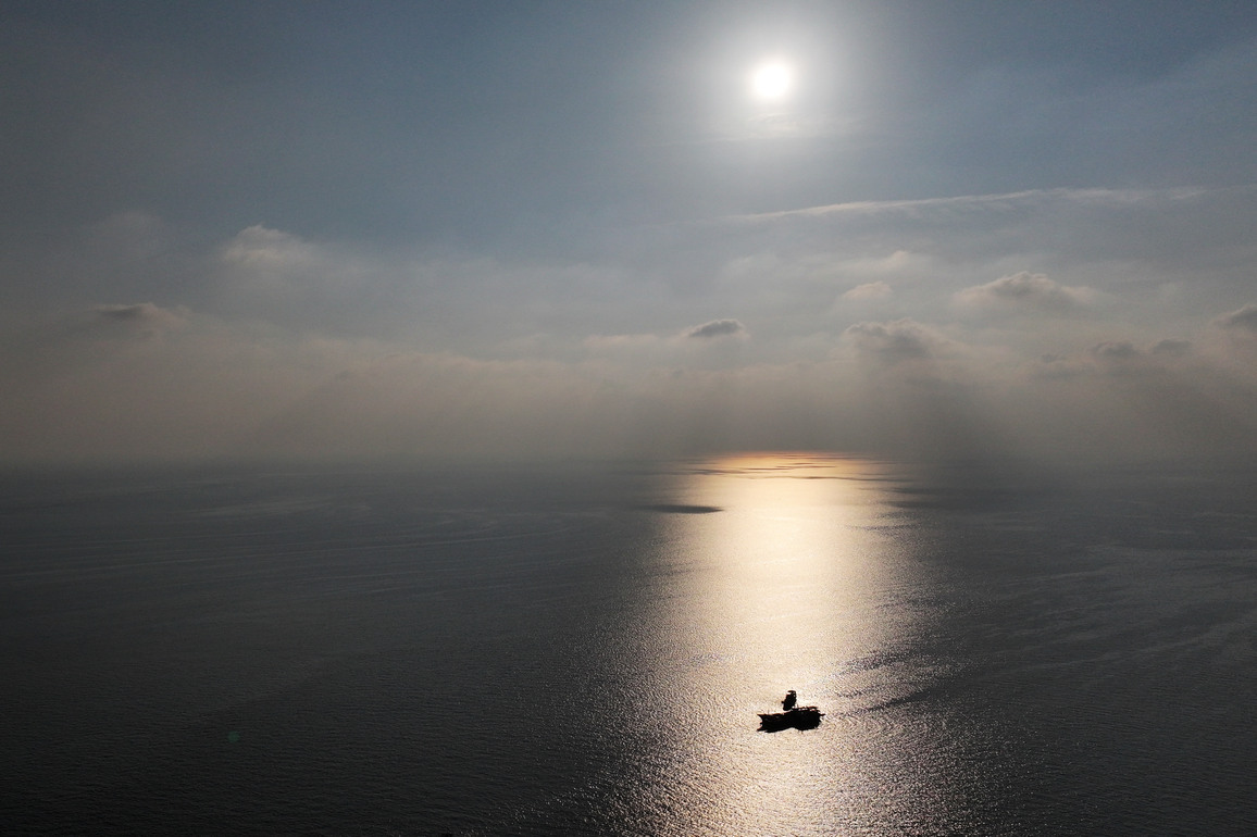 CHINA-SOUTH CHINA SEA-HUANGYAN DAO-SUNSET SCENERY (CN)