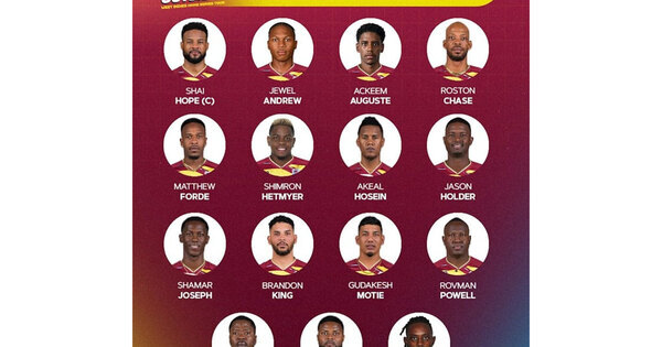 Cricket West Indies announces squad for T20 series against Sri Lanka in Jamaica