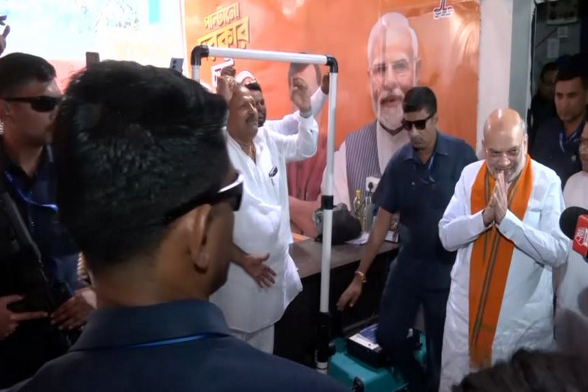 Union Minister Amit Shah holds BJP meeting in Kolkata office ahead of Bengal polls phase 2
