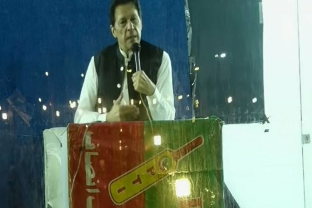 Imran Khan shows up in new bulletproof container