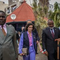 DR CONGO-GOMA-EU OFFICIAL-VISIT-REBEL GROUP