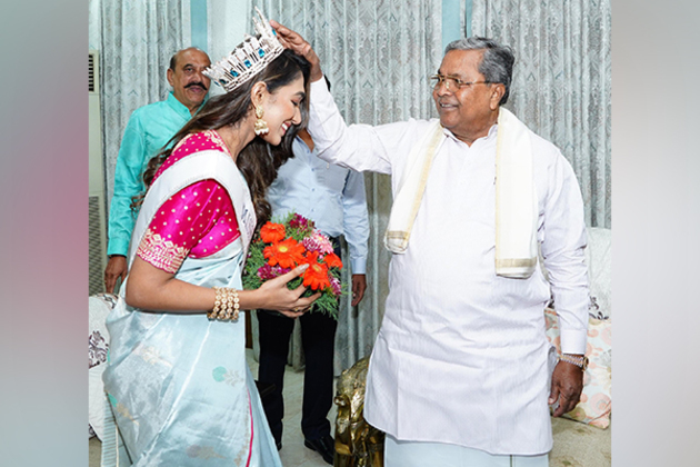 Miss Universe Karnataka 2025 winner meets CM Siddaramaiah ahead of nationals