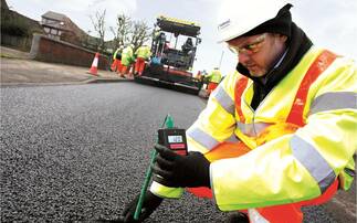 Warm mix asphalt offers huge carbon savings compared to traditional materials. Credit: Tarmac