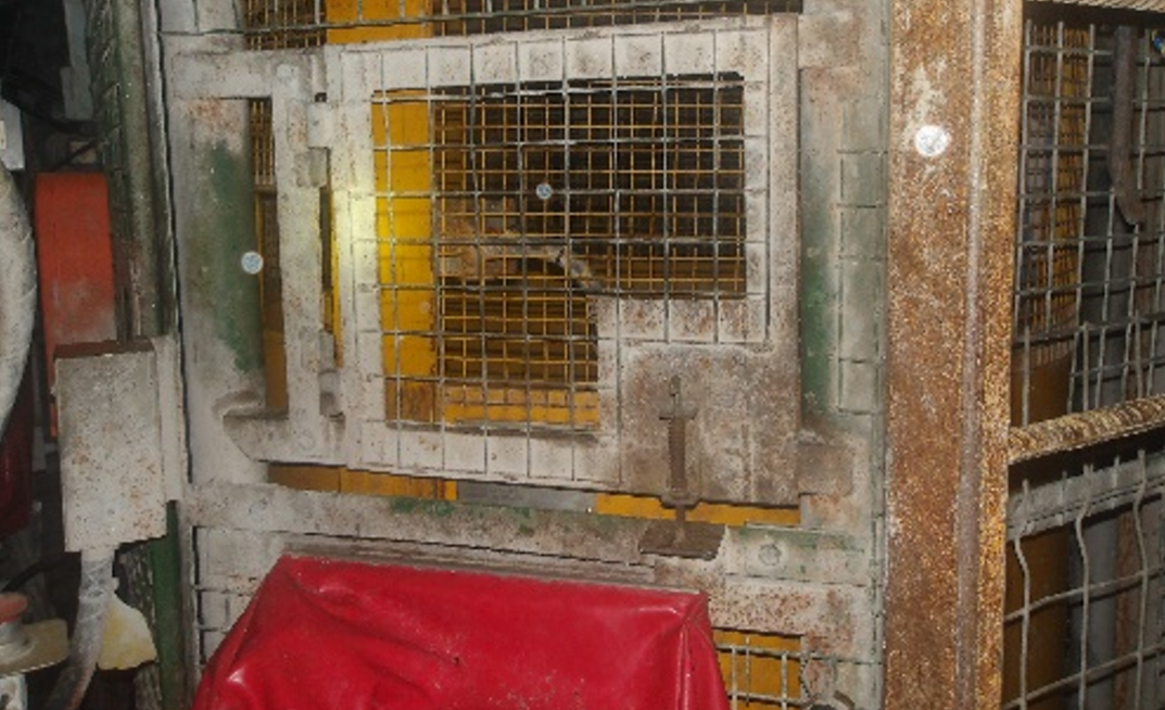 The man cage at the centre of the investigation.
